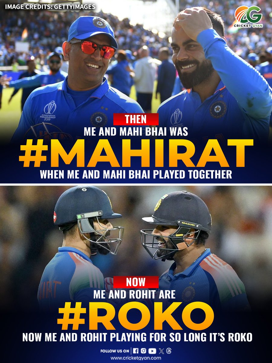 cricketgyann's tweet photo. From MahiRat to RoKo the brotherhood continues 🫶🇮🇳
MS Dhoni and Virat Kohli- the bond will never ever change ❤️
. 
. 
#ROKO #MahiRat #ViratKohli #RohitSharma #Msdhoni #Cricket #CricketNews #CricketUpdates #CricketHistory #CricketGyan https://t.co/8B774iLmTH