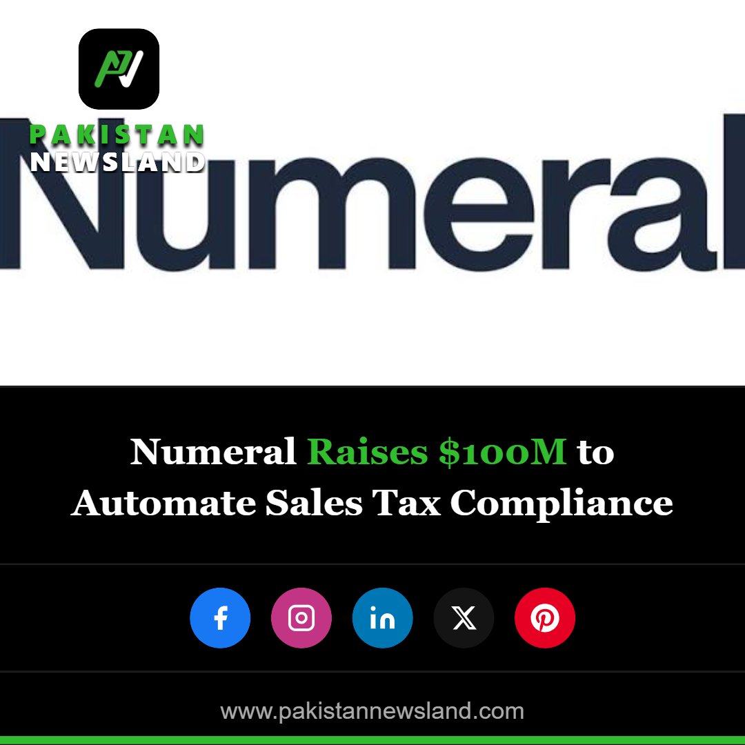 PKNewsland's tweet photo. Numeral Raises $100M to Automate Sales Tax Compliance
#Numeral #Funding #AI #Fintech #TaxTechnology https://t.co/aM8CsVkLOH