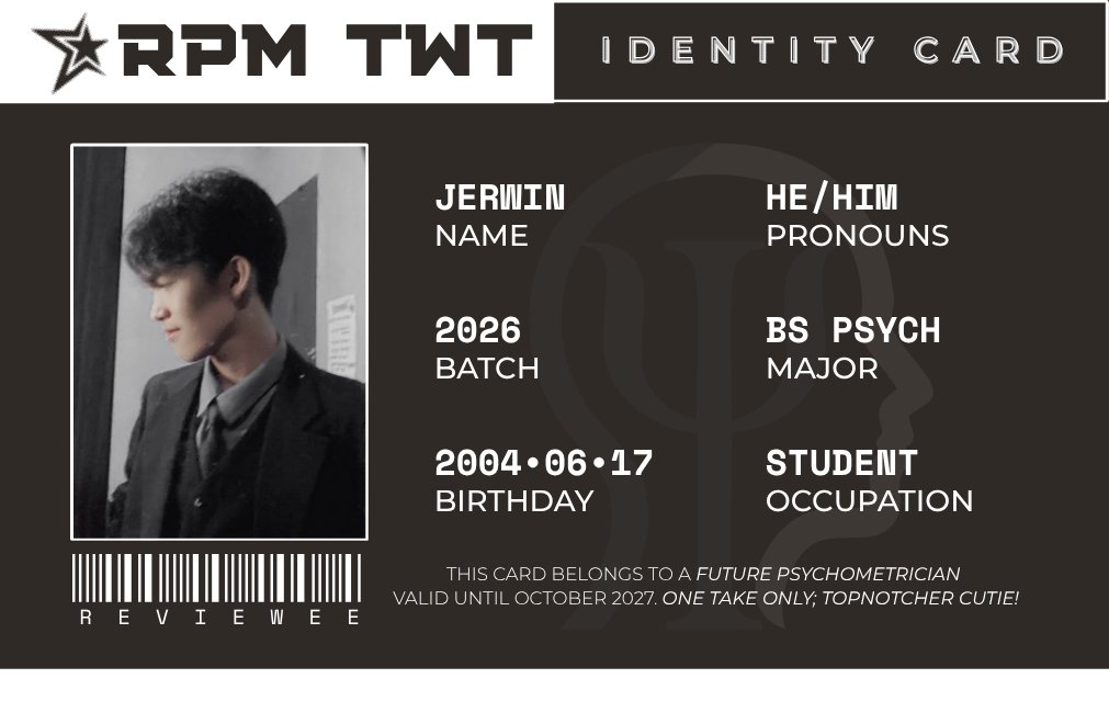 van_schmirt's tweet photo. Hello! I am Jerwin. Currently looking for people and a community who will be taking the #rpm2027

BS Psychology graduate but still a Student 😭

Kindly comment if you have a GC where we can support each other. Good luck, Psychmates! https://t.co/5ugixBEBNq