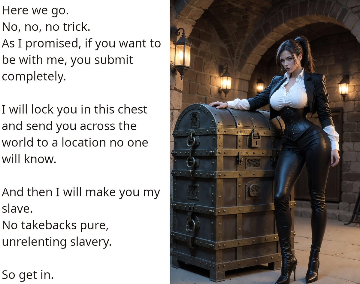 chipnylon's tweet photo. Pure Unrelenting Slavery

#Femdom #TotalPowerExchange #TPE #Slavery #Owned #SlaveTraining #FemdomSlave #LeatherDomme #Domme #dominatrix #FemdomFantasy #LockedForever #SlaveForLife https://t.co/32b0bqBbTp