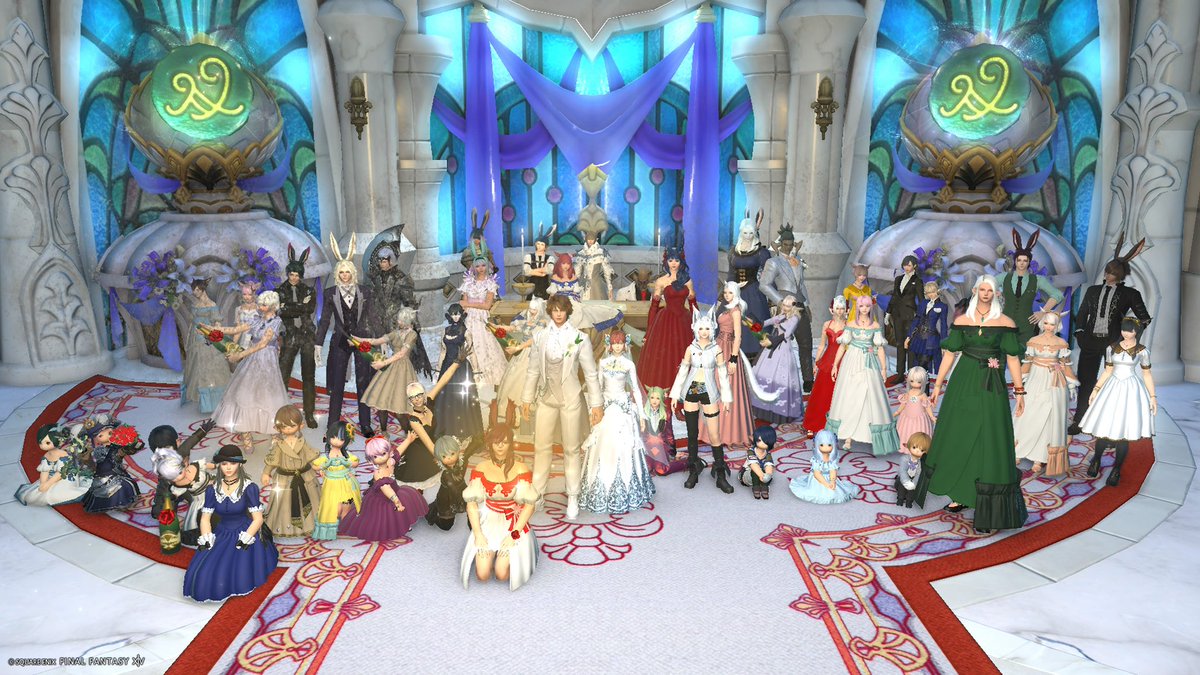 ya05260523's tweet photo. リアル嫁のななろくとFF14でエターナルセレモニーを挙げることができました！僕たち2人の為にたくさんのFCの方が来てくださって本当に楽しかったです✨
KHのコスプレも大成功でしたw
#FF14 #エターナルセレモニー https://t.co/Fv7PSiJfhg