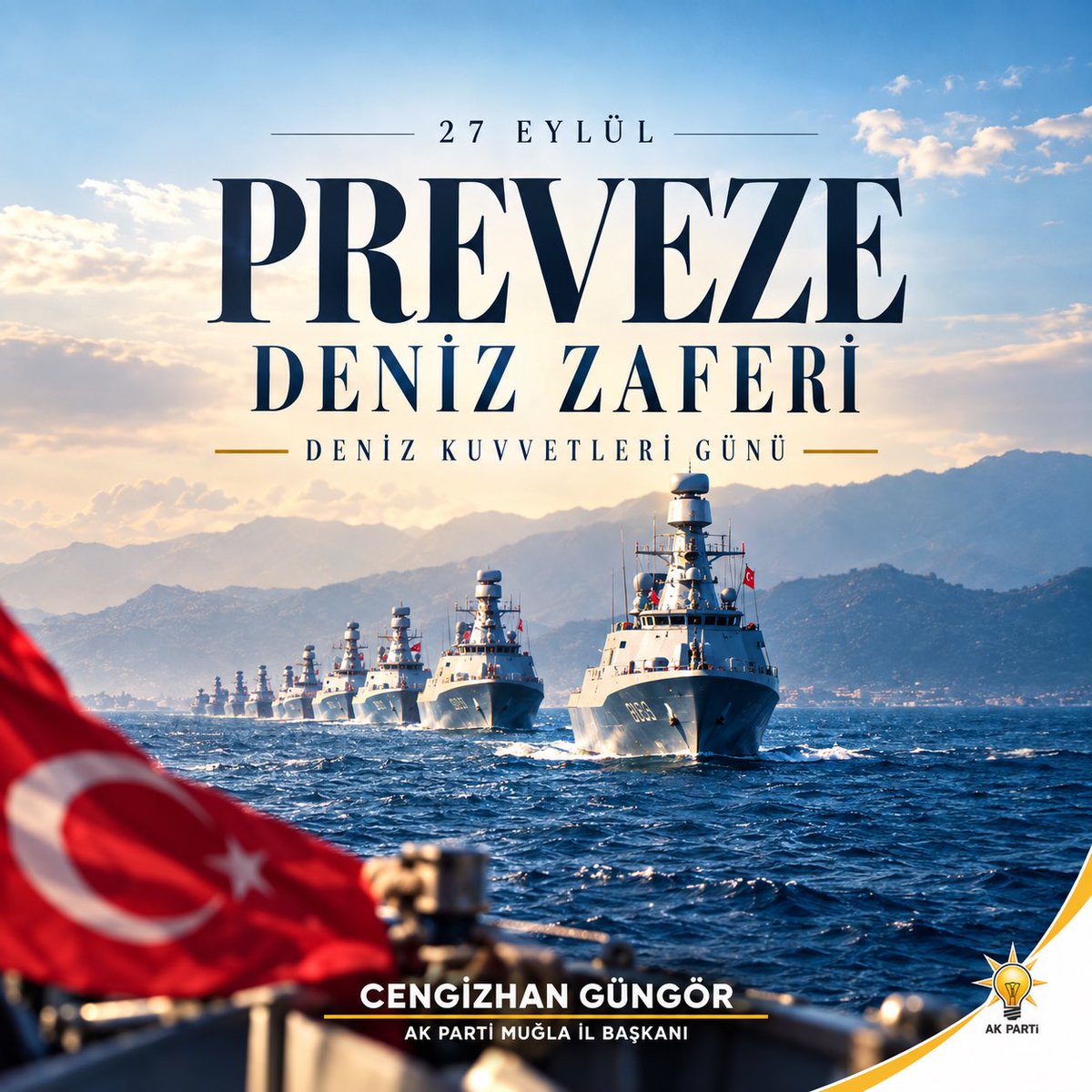akpartimugla48's tweet photo. Türk denizcilik tarihinin en büyük zaferlerinden biri olan Preveze Deniz Zaferi’nin 488. yıl dönümünü gururla kutluyoruz.

Bu büyük zaferi milletimize armağan eden Barbaros Hayreddin Paşa’yı ve kahraman leventlerimizi rahmet ve minnetle anıyor; Mavi Vatanımızın güvencesi Türk Deniz Kuvvetlerimizin Deniz Kuvvetleri Günü’nü kutluyoruz.

Preveze Deniz Zaferimiz kutlu olsun. 🇹🇷