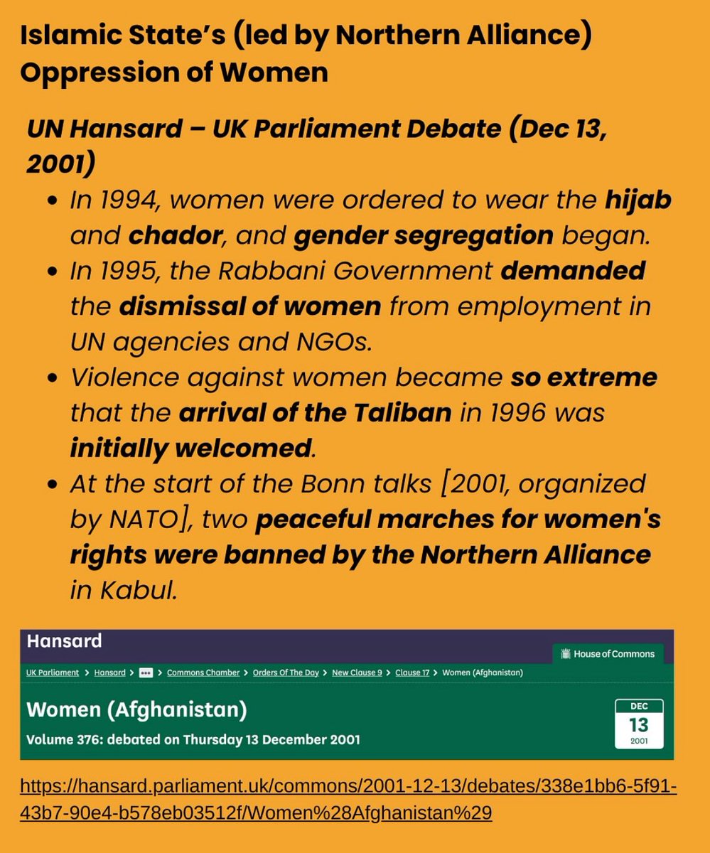 chaiiiguevara's tweet photo. “If Pakistan had fully supported the Americans in Afghanistan, there wouldn’t have been a Taliban.”

True—assuming you mean had Pak not supported Gulbuddin Hekmatyar, the 1992-1996 Afghan Civil War would have unfolded differently. However, you’d end up w/ the India-US-Russia-aligned, Tajik-dominated, Northern Alliance (which also rejected the Durand Line & was unlikely to remain in power for long in a country where every govt depends on rural Pashtun support).

There’s a reason the U.S. relied on Pashtun leaders after 9/11. It understood that the Taliban—like Hekmatyar before them—could not be displaced by a predominantly non-Pashtun political order. 

Also, this breed of Pak nationalist is pathetic: so subservient to the US that they interpret history from a Western pov & disown Pak’s interests whenever they diverge from America’s. Anyone who thinks Hekmatyar wasn’t Pak’s most logical choice among the m*ujahideen knows little about Afg beyond Western propaganda (which is reproduced locally by various elements in the infosphere).