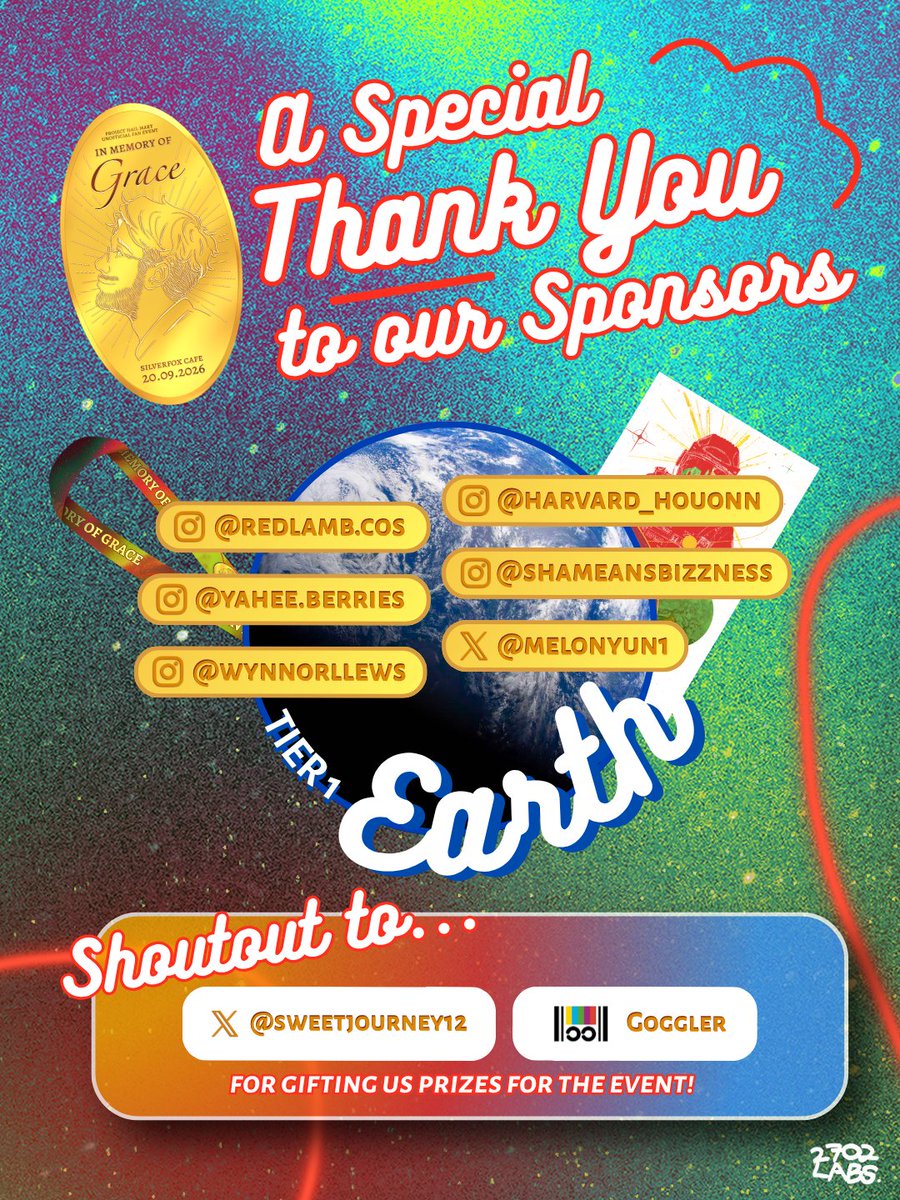 2702LABS's tweet photo. 2702 LABS would like to extend our heartfelt gratitude to our sponsors for their incredible support. Your generosity played a crucial role in bringing #InMemoryofGraceCSE to life. This wouldn't have been possible without you.
Thank you, sponsors!
#ProjectHailMary #CupsleeveMY https://t.co/Ia9vQW11ie