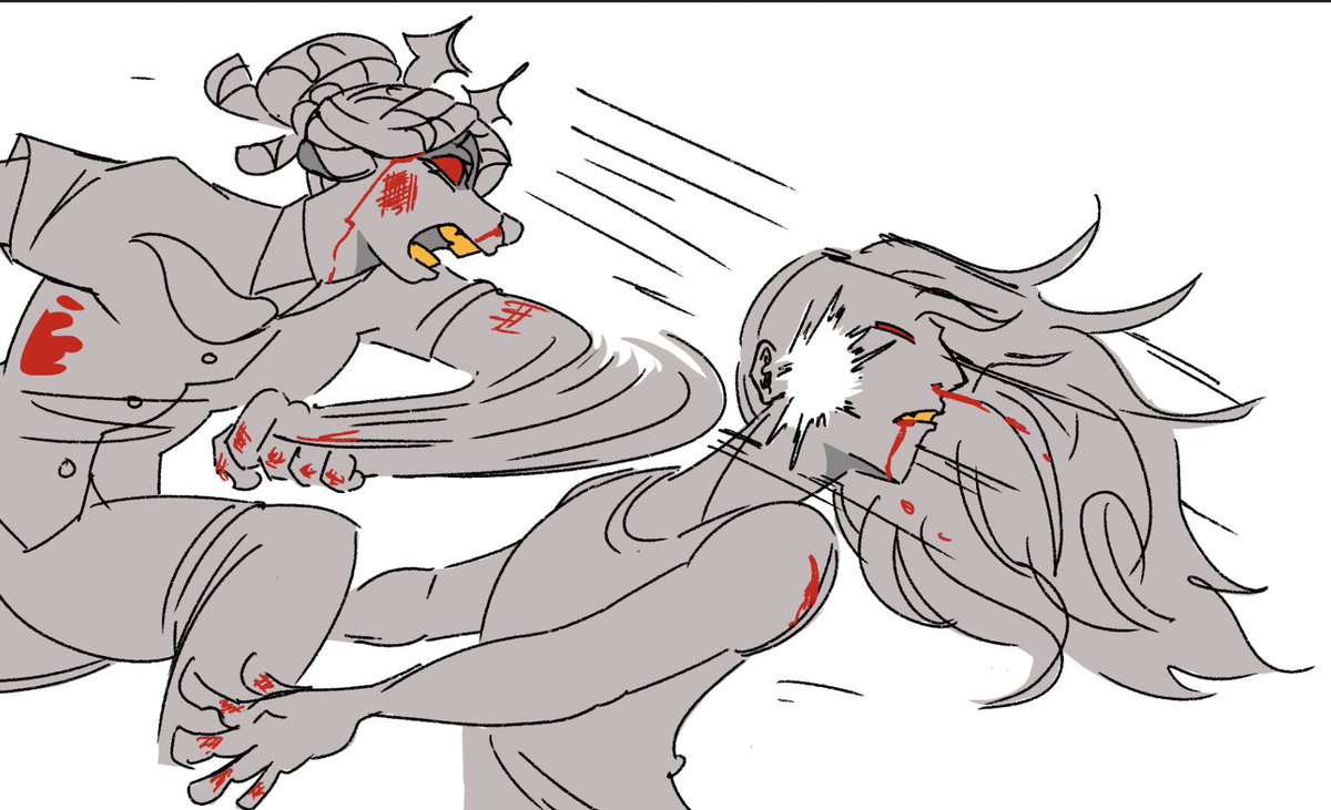 merladebread's tweet photo. "I find it funny how Kris and Nullie pretend not to hate eachother when Sullie's there, like I HOPE Kris is just barely containing themselves to not mess with her”

Oh absolutely, this was what happened the last time Sullie left
CW : blood #VXdeltafell
https://t.co/fkq5BEID1H https://t.co/aP5UKYy3ZH