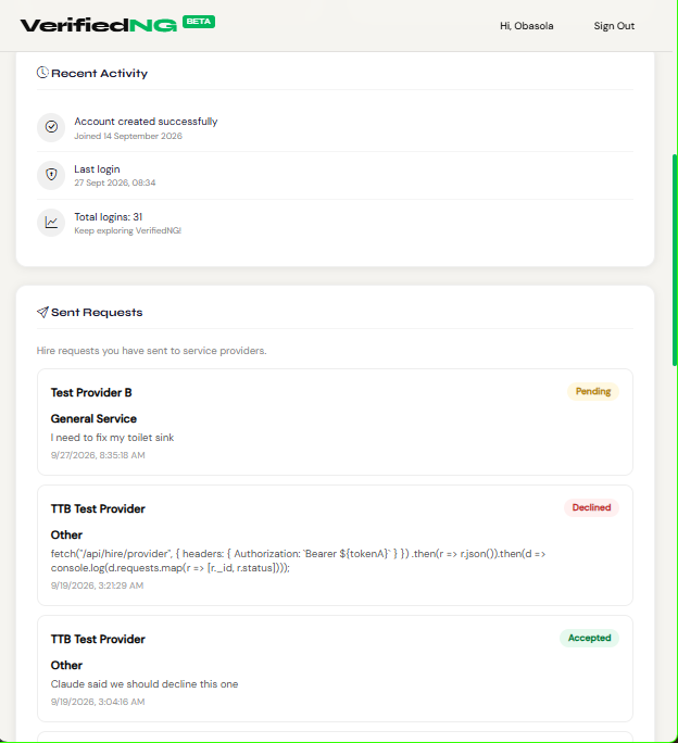obash4life's tweet photo. Building VerifiedNG 🔨

Today I worked on the dashboard/authentication flow.

A big lesson: getting a feature to work isn't enough. You also have to ask, **“What happens if the browser can't be trusted?”**

Slowly making the project more robust. 🚀

#buildit #coding #programmer https://t.co/15bGLKAL3o
