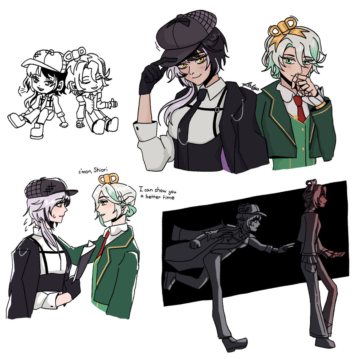 KnightlyBlues's tweet photo. APN autoquill doodles (mild spoilers?) 
#AParamnesisNovella #APNspoilers #ShiorinSketch #Immergination https://t.co/P2X2WEcvZg