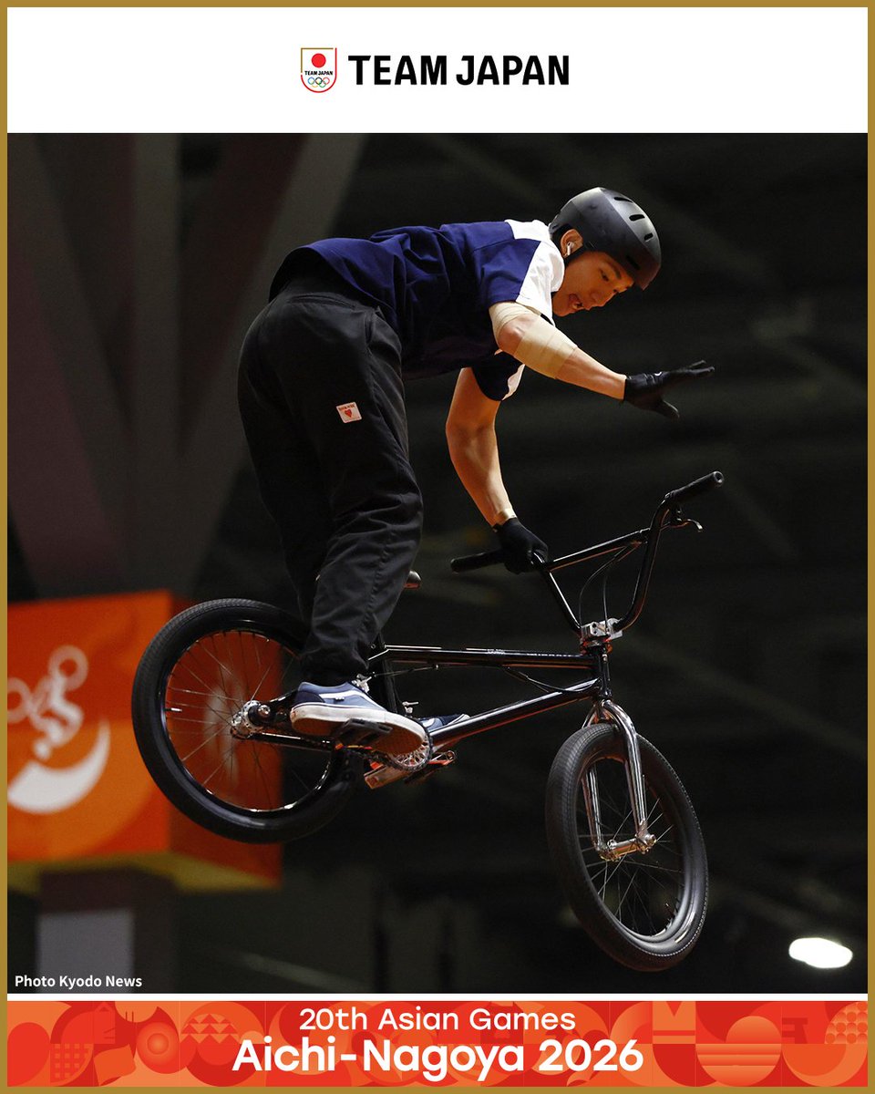TeamJapan's tweet photo. ◤ 📸TEAM JAPAN Shots #愛知名古屋2026 ◢

🚴自転車／BMXフリースタイル
【男子パーク】
1位 中村輪夢 選手 🥇
2位 小澤楓 選手 🥈

【女子パーク】
2位 小澤美晴 選手 🥈
4位 白井玲恵奈 選手

男子パークでは中村輪夢 選手が金メダル✨
小澤楓 選手、小澤美晴 選手は兄妹でのメダル獲得です👏

@JCF_cycling
#TEMAJAPAN #ともに一歩踏み出す勇気を

愛知・名古屋アジア大会はTBS ▶︎ @TBS_TV_S1