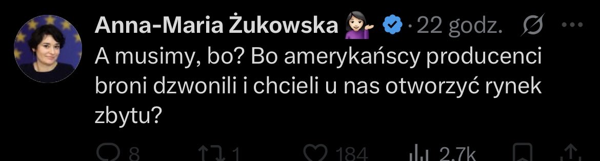 KrisDobs's tweet photo. I hate AMŻ, but she’s got a point https://t.co/nC5Tc5jHvr