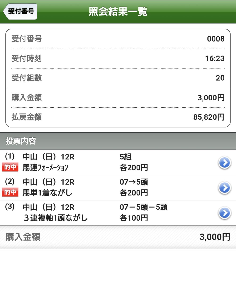 HORSE_SSG's tweet photo. 中山12
気合でスプリンターズの負け取り返したわ。
クビ差で3連複も惜しかった😶 https://t.co/26e2O63B5H