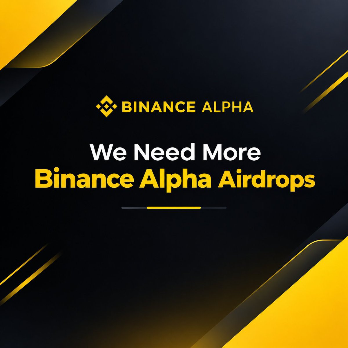 imalmahd's tweet photo. We Need More Binance Alpha Airdrops!

Everyone is holding Binance Alpha Points, but there have been very few airdrops lately.

While rumors are spreading that Binance Alpha is ending, Binance has not officially said anything.

We need more Alpha Drops and more opportunities for https://t.co/UDaSRVH3Ro
