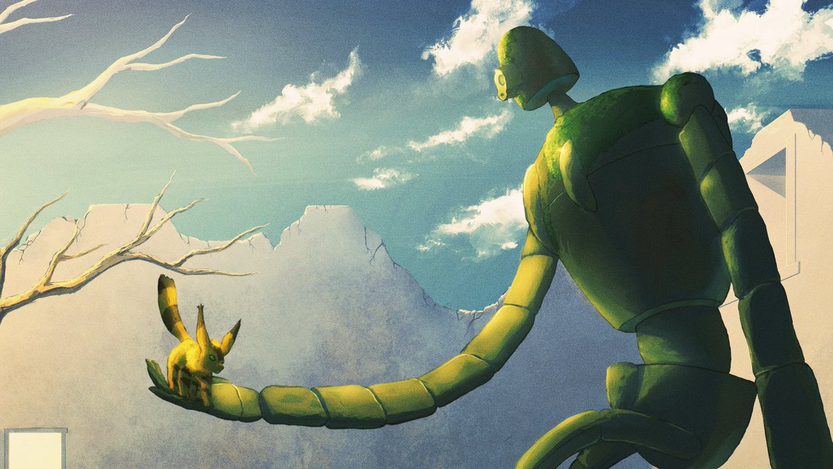 StudioHalu's tweet photo. 天空の城ラピュタより　ロボット兵with テト
#ラピュタ　#イラスト　#drawingㅤㅤ https://t.co/XVef7hKfNf