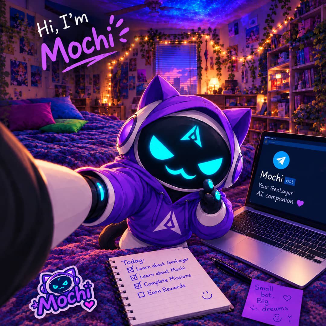 OnlyOneYikes's tweet photo. POV: You just met Mochi, GenLayer’s little AI companion 🤖

You came to learn about @GenLayer started with one question. now you're deep in a full conversation and forgot what you originally asked.

that's just how Mochi works.

Zero boring, All Mochi energy. https://t.co/W4fjQ1jtlI