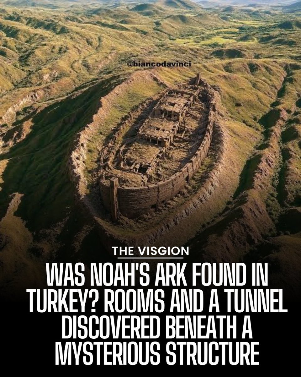 VisgionBreaking's tweet photo. Could Noah’s Ark have been found in Turkey?

A mysterious boat-shaped formation at Turkey’s Durupınar site has reignited debate after researchers reported underground radar scans showing what they describe as possible rooms and a tunnel beneath the structure.

#NoahsArk #Turkey https://t.co/DaJNetPJlq