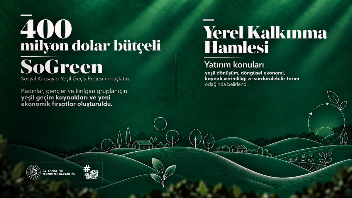 KalkinmaAjansGM's tweet photo. 📢Genel Müdürlüğümüz tarafından hazırlanan 2025 Yılı Kalkınma Ajansları Sürdürülebilirlik Raporu yayımlandı. 

Kalkınma ajanslarımızın faaliyet ve projelerinin her aşamasına sürdürülebilirlik ilkelerini daha güçlü şekilde entegre ediyor; geleceğimiz için sorumlulukla hareket ediyoruz.

Rapora ulaşmak için👇🏻
🔗https://t.co/0KsnHa3PFg

@mfatihkacir @TCSanayi