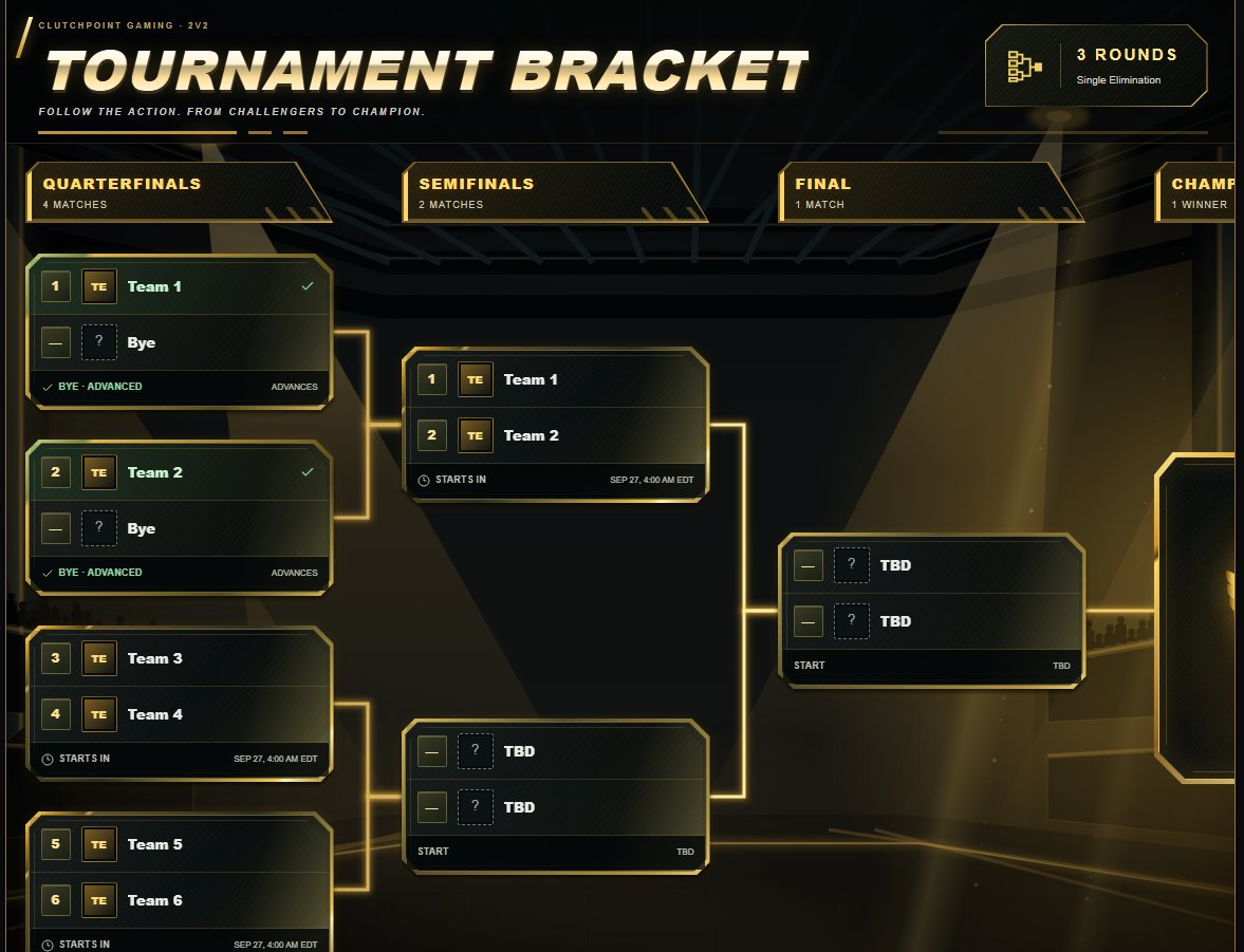 ClutchPointGG's tweet photo. Little peak at the team set up for switches, prize set up, and bracket set up! Still making changes! We hope to be fully launched by October 2nd at the earliest! 👀👀

We are looking to hear from the community on what you want to see in tournaments, and just the site as a whole!

#CallofDuty #Gaming #Cod