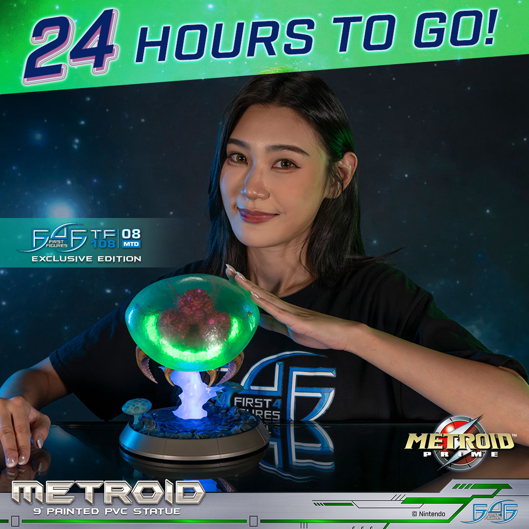 First4Figures's tweet photo. 24 HOURS LEFT UNTIL END OF EARLY BIRD OFFER!

Calling all Metroid™ fans! Secure your Metroid Prime - Metroid PVC statue today at First 4 Figures and claim your piece of Tallon IV. Act fast before it's gone!

https://t.co/9D91r77jTj

#Metroid #MetroidPrime #Nintendo #Statue https://t.co/RHSpSQxxtT