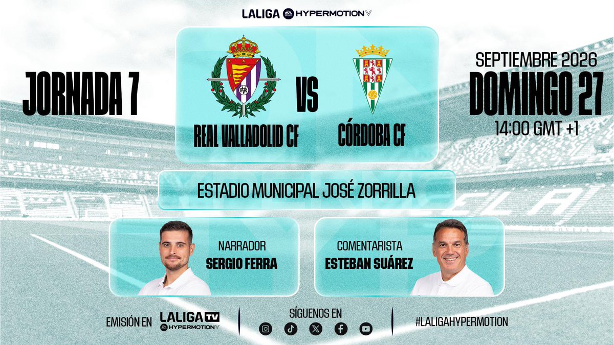Esteban1portero's tweet photo. Ya os dije que @LaLiga2 no para y hoy toca comentar dos partidos de la jornada 7
A las 14:00 y a las 18:30
#RealValladolidCórdoba
#BurgosCFCDEldense 
#LALIGAInside 
#LALIGAHYPERMOTION https://t.co/gFnzU2HUsI