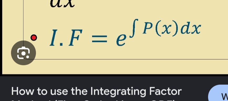 meythedum's tweet photo. @puppiori the integrating factor she is  e and we use her when they are first order 😊 https://t.co/yOMHLH3mxc
