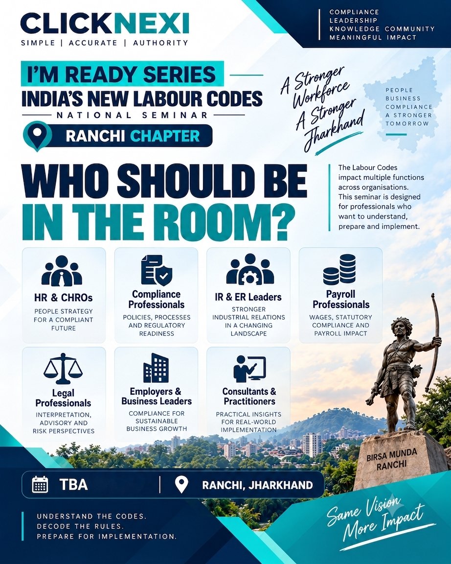 ClickNexi's tweet photo. Who should be part of the Labour Code conversation?

HR • Compliance • Payroll • IR/ER • Legal • Employers • Consultants

The framework crosses organisational functions.

#LabourCodes https://t.co/KIPHNDKIco