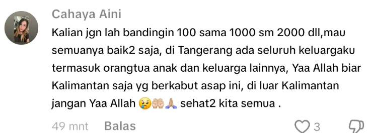 vier4x4's tweet photo. Gue juga gk mau daerah lain kena asap, Kak. Tapi apa gk bisa didoakan yang baik-baik aja? 😭 

Sebagai warga kalimantan tengah yang sudah hampir 3 bulan terpapar asap, jujur sedih banget baca ketikan kaka nya. Kami aja udah capek hidup dengan asap🥺 https://t.co/7z8oKXbESY