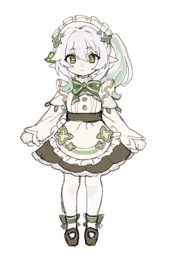 REsitodo's tweet photo. ナヒーダの萌え萌えメイド衣装考えたり https://t.co/hyY9Sn57Ix