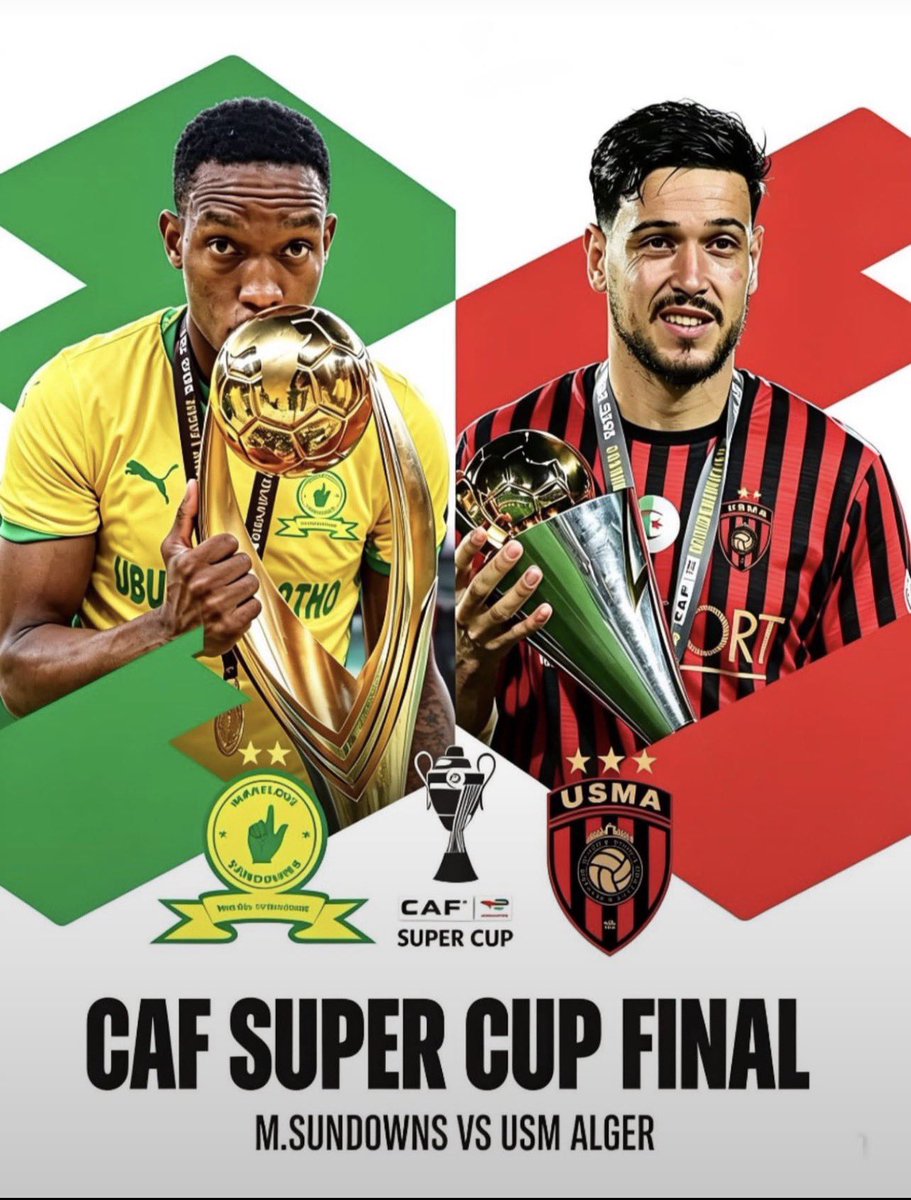 SundownsXtra_'s tweet photo. 🚨 𝐂𝐎𝐍𝐅𝐈𝐑𝐌𝐄𝐃: Our next big game will see us host CAF Confederations Cup winners USM Alger at the Slaughterhouse. The winner walks away with the Super Cup trophy🏆

🆚| USM Alger
🏆| CAF Super Cup
🏟| Loftus Versfeld Stadium
📅| 8 November 2026
⏰| 15:00
📺| Supersport TV https://t.co/ZEaesGkQDZ