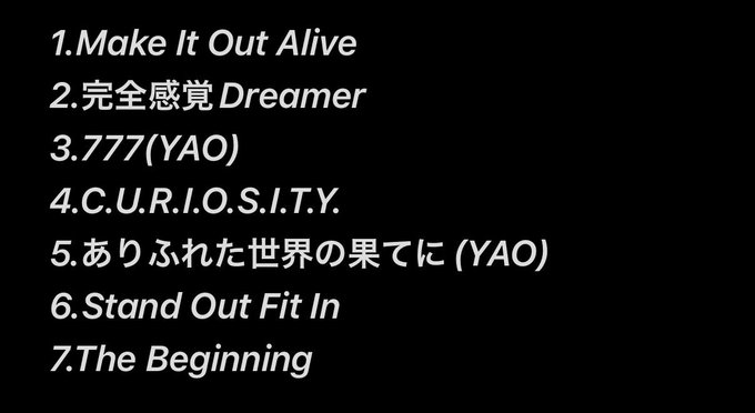 ONEOKROCKfcx's tweet photo. 2026.9.27
WANIMA pre. 1CHANCE FES 2026

ONE OK ROCK セトリ
(撮影許可あり)

Make It Out Alive 
完全感覚Dreamer
777 (YAO)
C.U.R.I.O.S.I.T.Y.(YAO)
ありふれた世界の果てに(YAO)feat.キヨサク
Stand Out Fit In 
The Beginning 

 #ワンチャンフェス  #ONEOKROCK https://t.co/hIKwN6lCzi