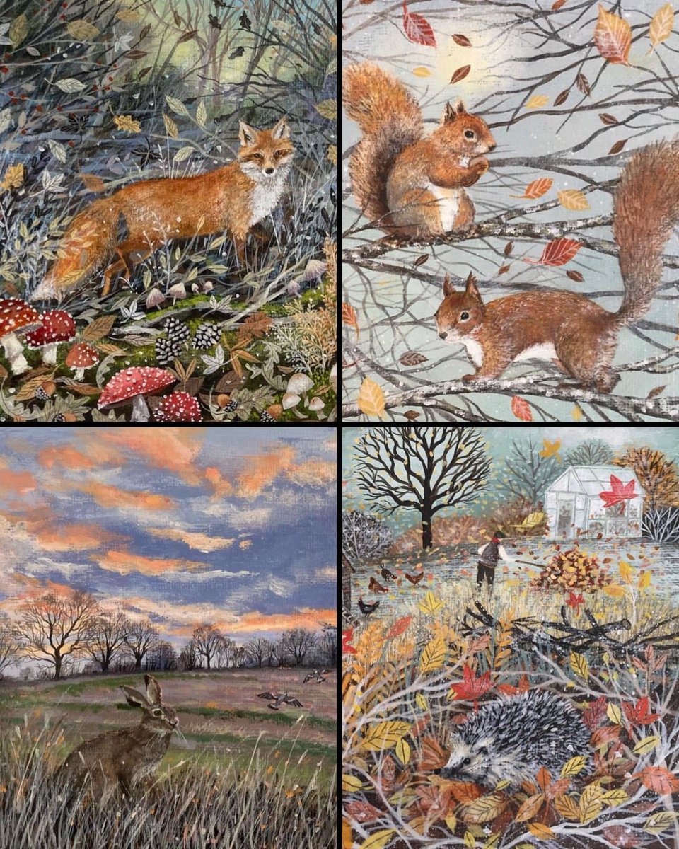 TitaniasRealm's tweet photo. Autumn wildlife as depicted by Suffolk-based artist Lucy Grossmith

#FolkloreSunday https://t.co/Ti1dhbeIIF