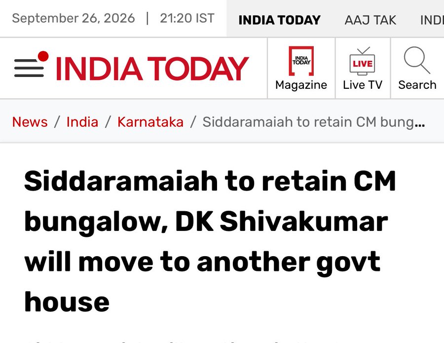 sneha_always's tweet photo. Saabi Sidda is not the CM now 

How come he is still staying in bungalow “Kaveri “ 

He is just MLA now 

Bungalow in heart of city behind golf course 

@tv9kannada @AsianetNewsSN @publictvnews https://t.co/vhgJvrE3V9