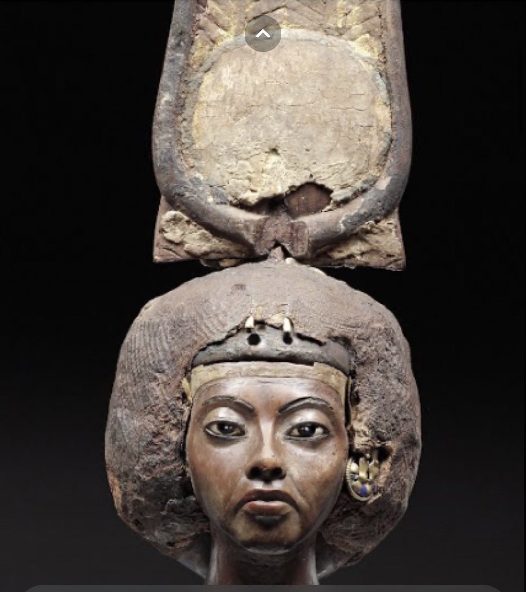 LivelyStones1's tweet photo. @cocoxermelon @dijoni This first Mummy is Queen Tiye - King Tut’s grandma and your’re looking at the aberrant effects of embalming salts and (red) henna hair dye in her over thousands of years. Her lineage and her parents point to her being a melanated African woman. Look up her history yourself. https://t.co/jYA9EBA4QF