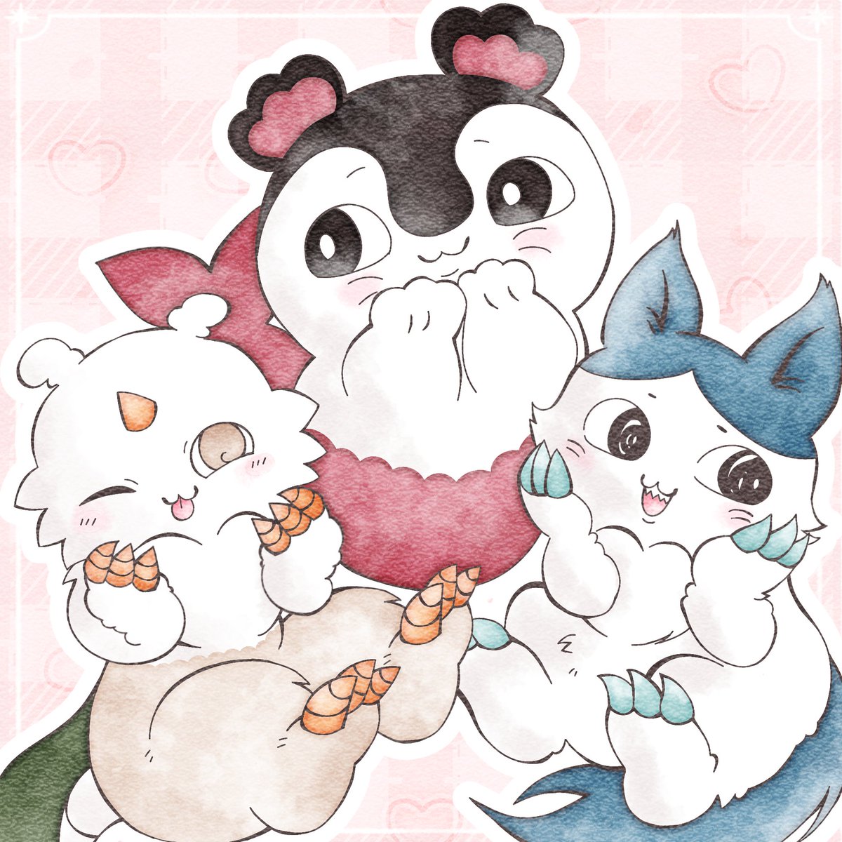 MaShiro_0812's tweet photo. 大きくて強くて可愛い子たちがすき🩷

#ちいかわファンアートㅤ https://t.co/fy5EaqdtLa