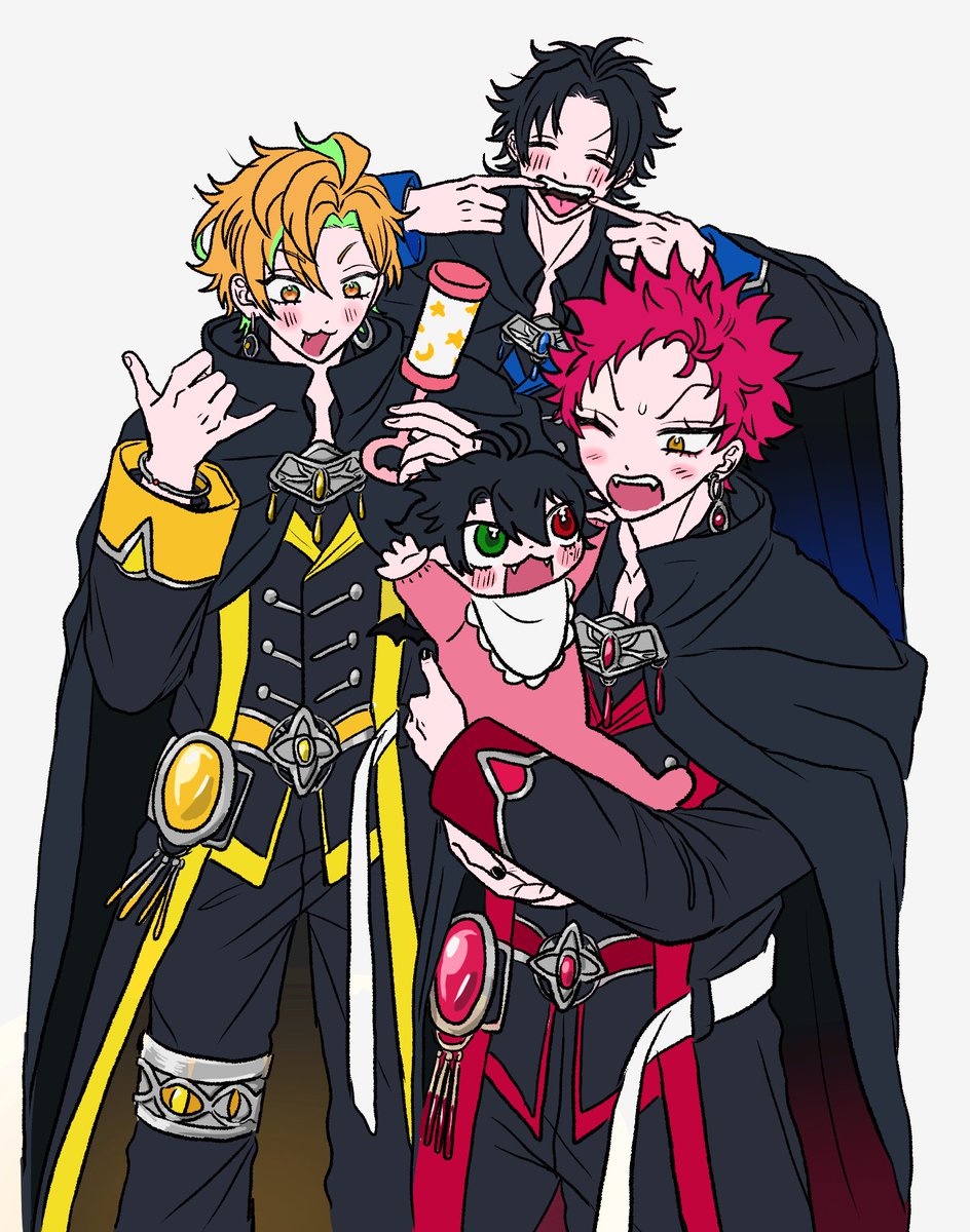 masa_1695's tweet photo. 陽キャ黒魔術師たちと赤ちゃん悪魔😈1️⃣ https://t.co/FAS1WnVepS