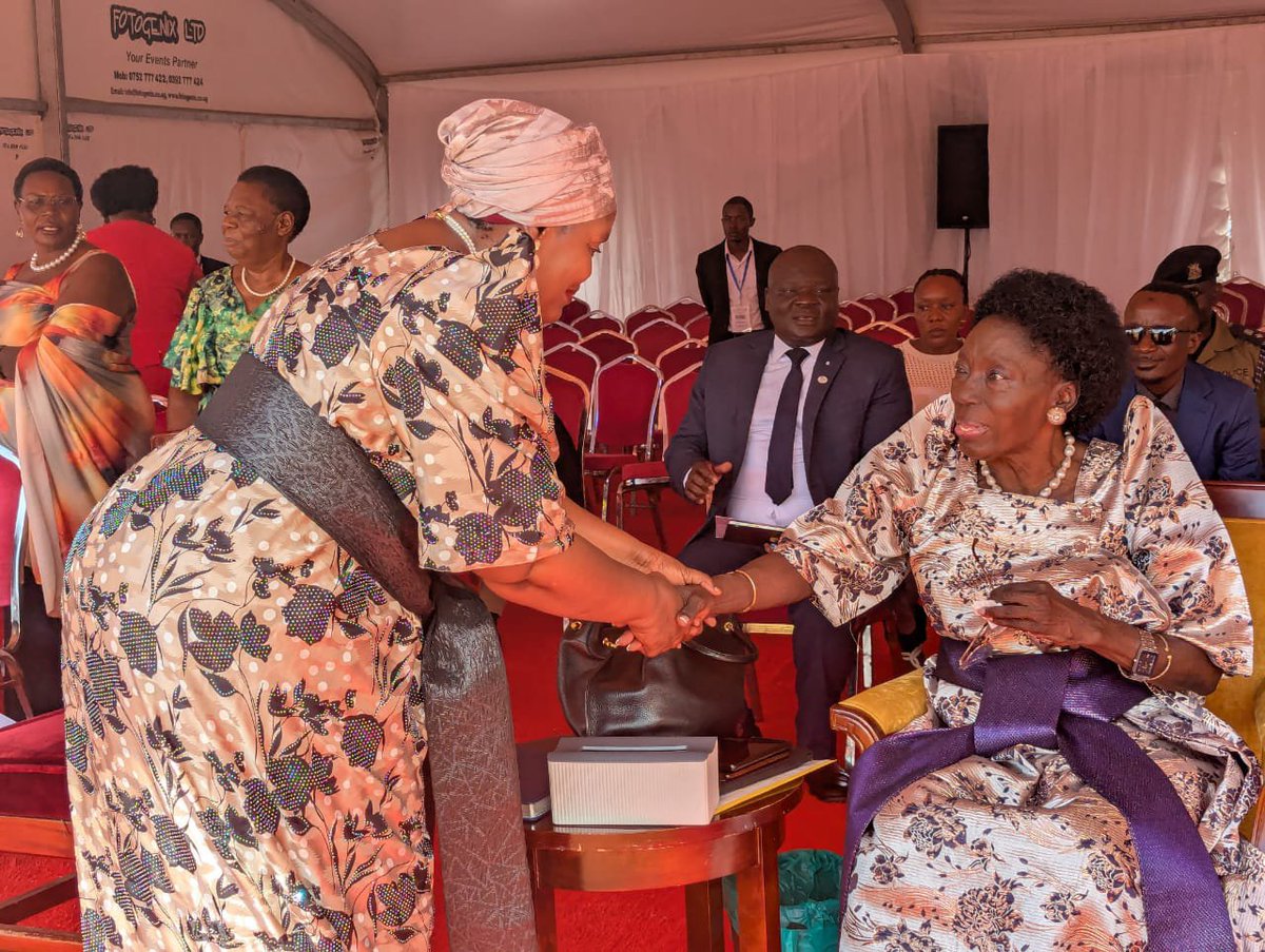 babatvuganda's tweet photo. A picture moment of Rt. Hon.  @RebeccaKadagaUG and Minister @Rukianakadama at Mayuge District Headquarters ahead of the final day of the Busoga Prayer Week.
#BabaNews https://t.co/kuSqRAAzgd