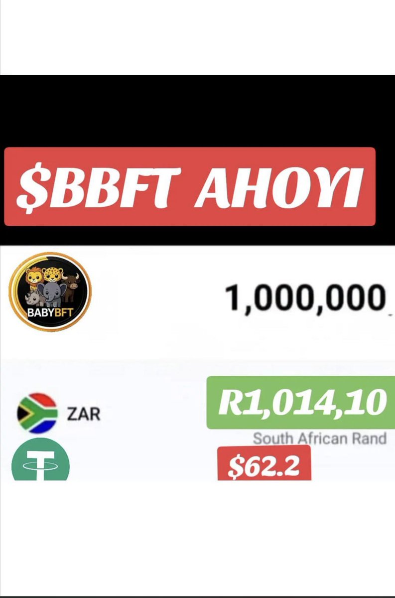 VengieZim's tweet photo. *When #BBFT Gets to $0.06 = R1
*That Means You Have Spend $62.2 = R1 014 To Buy 1m #BBFT's Will Be Holding $61 33,70.

*POWER OF KNOWLEDGE AND INFORMATION 
#MasalaBombAboutToExplode 🔥🔥🔥
#BbftToTheMoon🚀🚀🚀🚀🚀 https://t.co/csBXDVbw0w