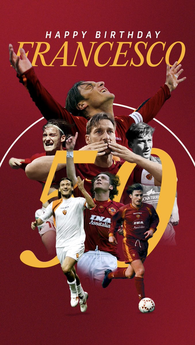 OfficialASRoma's tweet photo. Totti 5️⃣0️⃣

🔤 Fatti e personaggi della carriera dalla A alla Z 👇
https://t.co/lzRO6HTat1 

#ASRoma https://t.co/VbStEChpcG