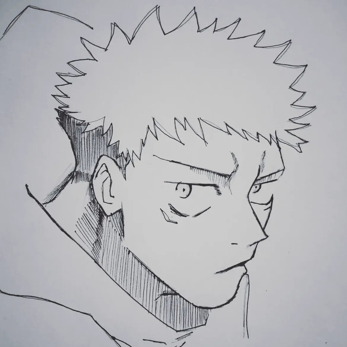 watashitakamura's tweet photo. Yuji Itadori sketch 👊💥

#JujutsuKaisen #JJK #YujiItadori #JJKfanart #AnimeArt https://t.co/fV1ANwQVVQ