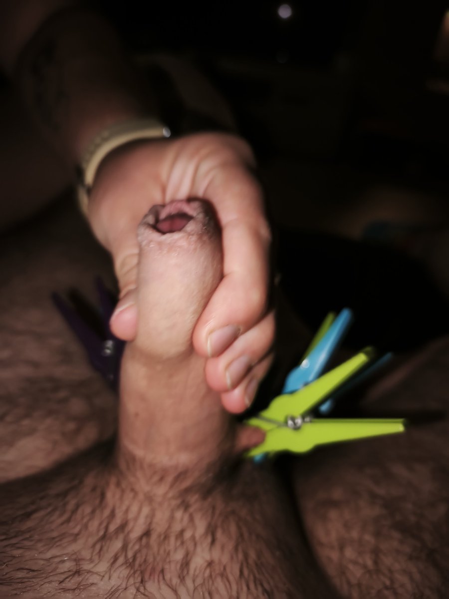 socks_sneakers's tweet photo. Cock and ball torture eve... I slapped his balls, put clips on them, and ran a pinwheel over his cock ๐คญ๐
#cocktorture #balltorture #humilation #pain #cock #ball https://t.co/NXcKfrUmj7