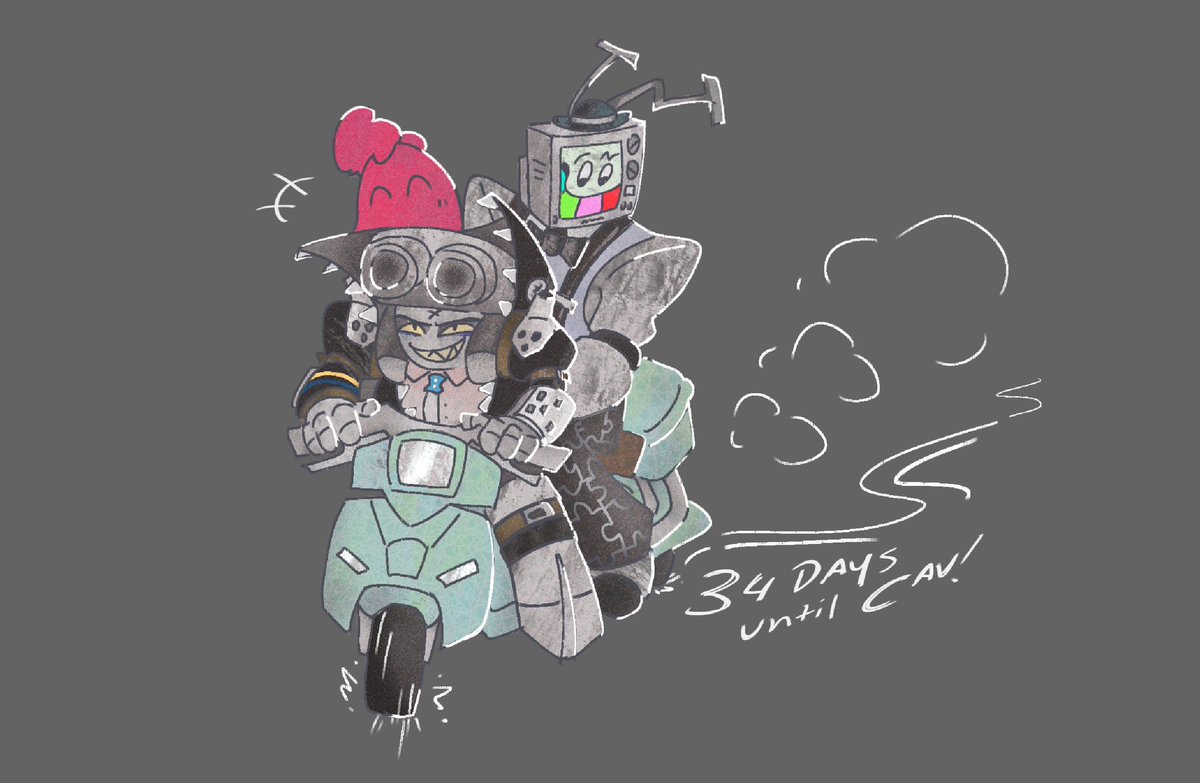 JJh1n_z's tweet photo. jailbreak trio on a scooter because they’re very silly individuals https://t.co/fUV6OvkRID