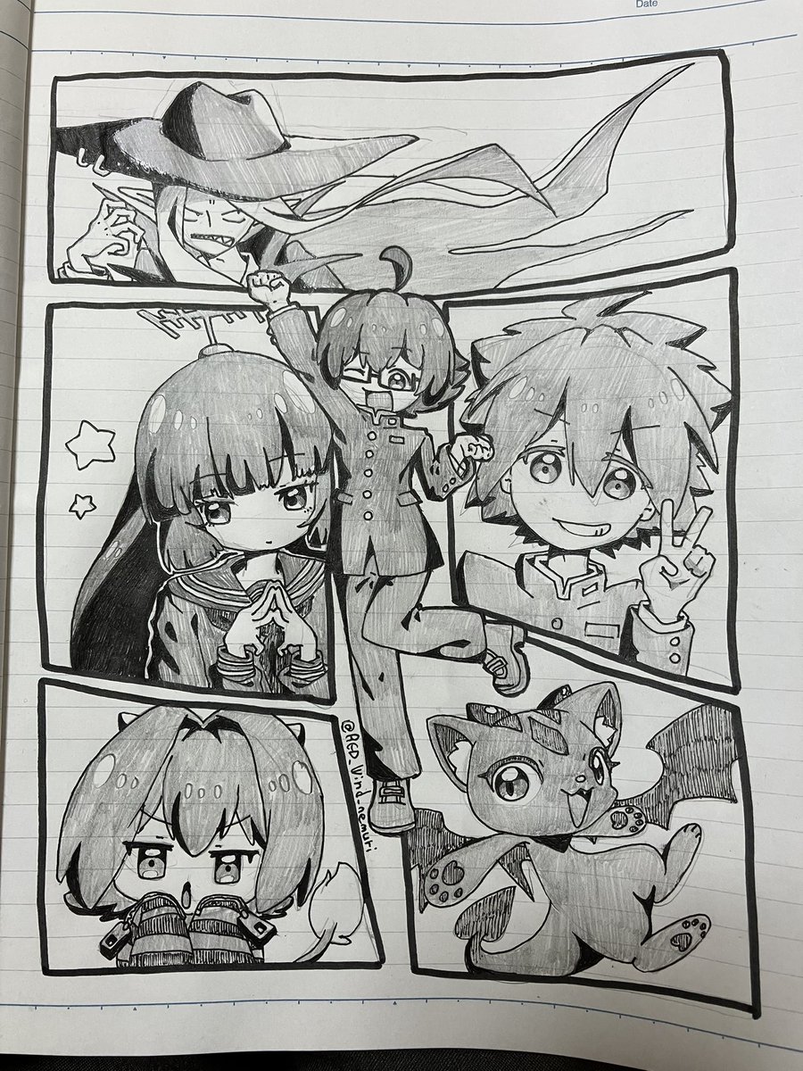 RED_Wind_nemuri's tweet photo. ご無沙汰でございます！忘れた頃にやってくるかぜです！！！！面白いことにまだデジタルお絵描き環境が整ってないうえに現在入院中という状況です！！！久しく来たら相互さんが過疎、垢消し、垢停止ととんでもねぇ浦島太郎です！！！！！！どうにか絵を描かねばとボールペンとシャーペンで描きました！ https://t.co/RGQEGpQYxj