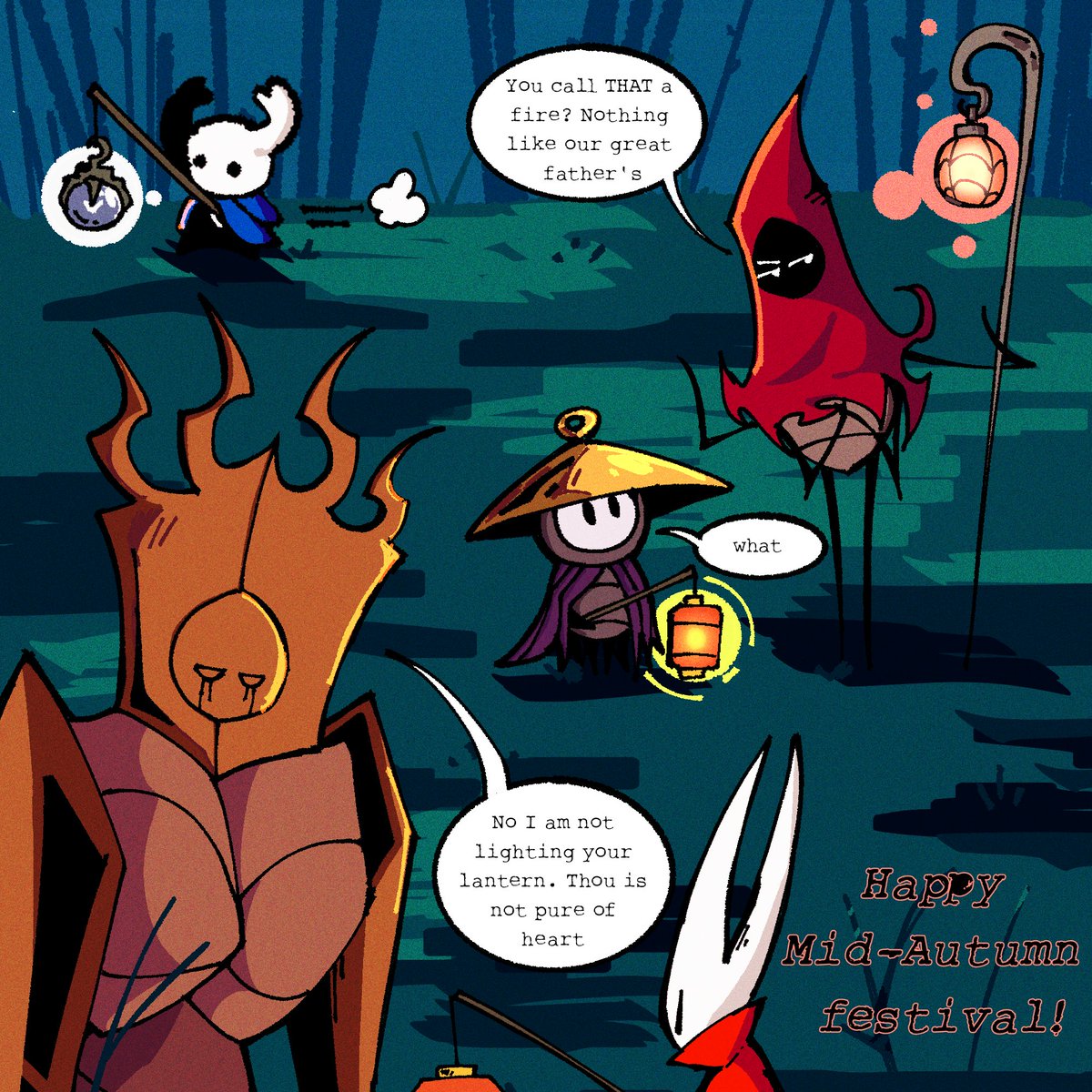 Machine_I_am_me's tweet photo. Dumb thing I drew for Mid-Autumn festival 

#IzWiz #Silksong https://t.co/VqM1osKOat