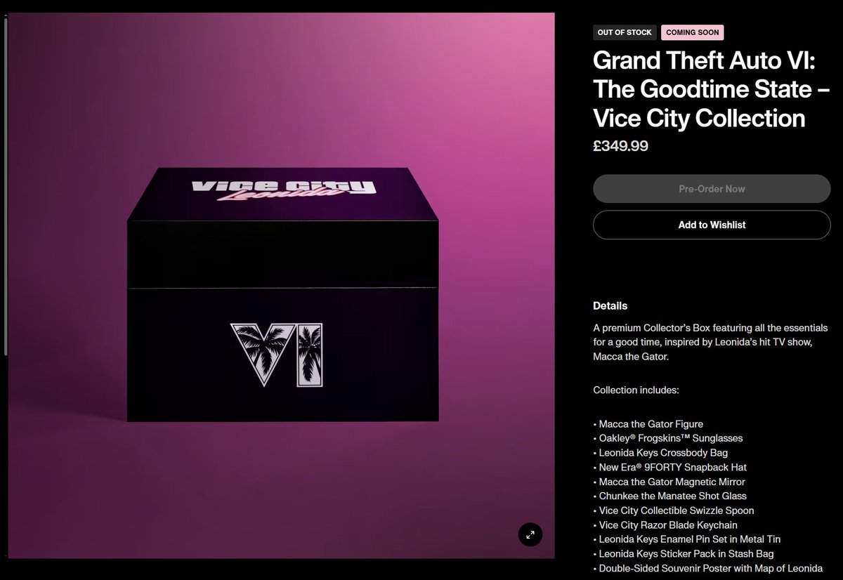 GTA VI Vice City Collection Sold Out in UK