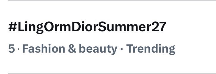 lonongnub_trend's tweet photo. ทุกเอนเกจเพื่อ LingOrm x Dior Summer 2027 💪🏻

#LingOrmDiorSummer27 #LinglingKwong #OrmKornnaphat  #LingOrm #Dior #DiorSummer27 #PFW https://t.co/f9O8M2yQbU