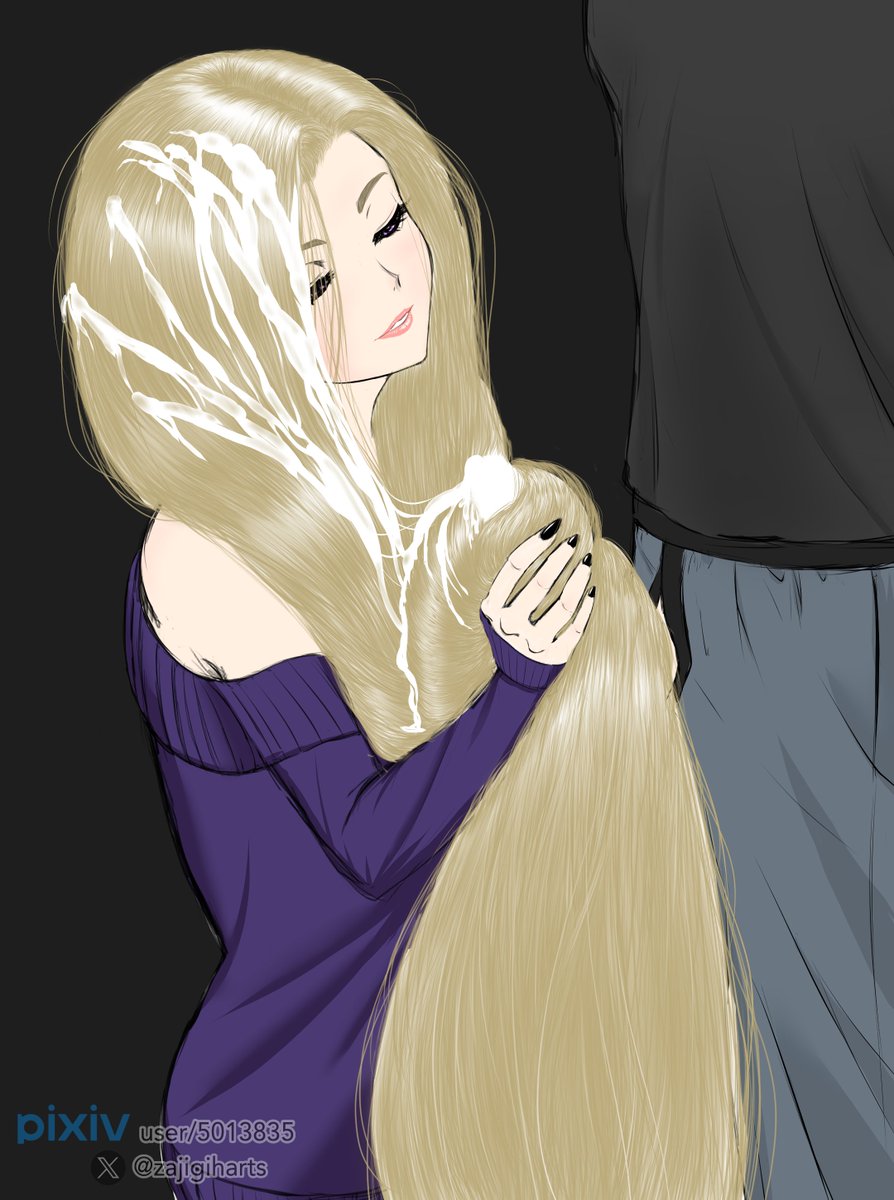zajigiharts's tweet photo. 1k Special
I've put a liiittle extra effort into this one 💕
Miyako gives a super silky hairjob
+ alt colors
#髪コキ #hairjob #髪フェチ #hairfetish https://t.co/QlmxZtdR37