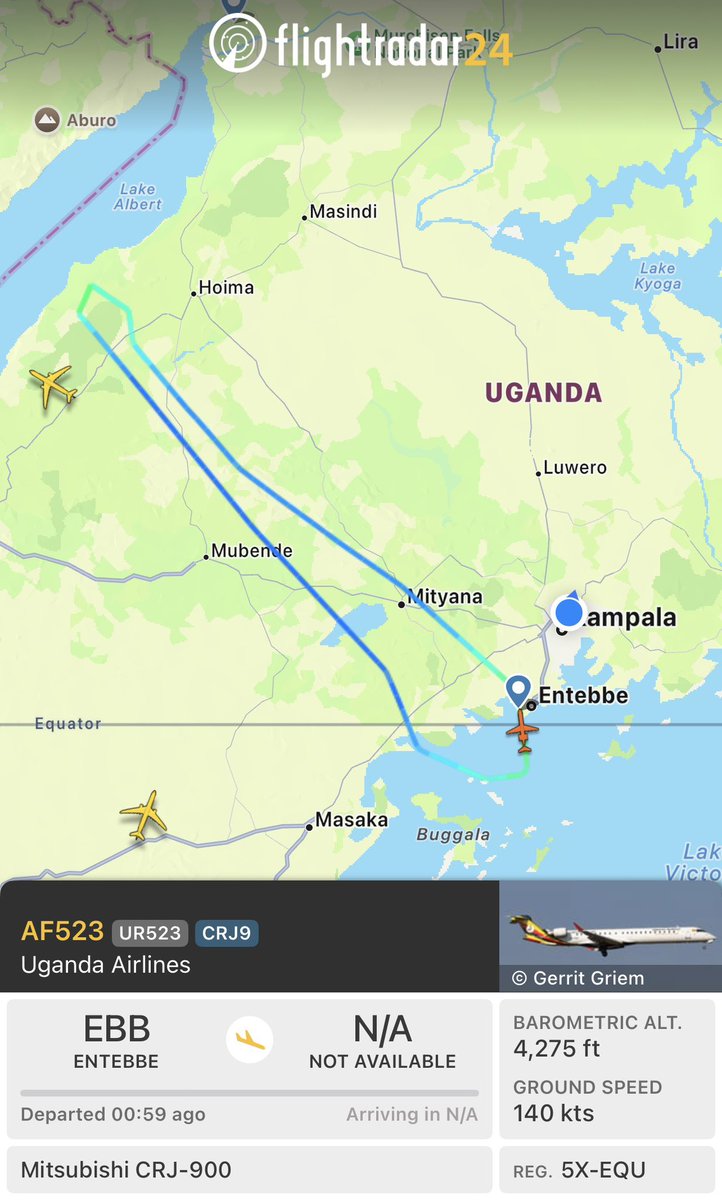 DerekNseko's tweet photo. One hour from ENTEBBE to HOIMA and back. 
The possibilities…. https://t.co/RRrEn2N0FY