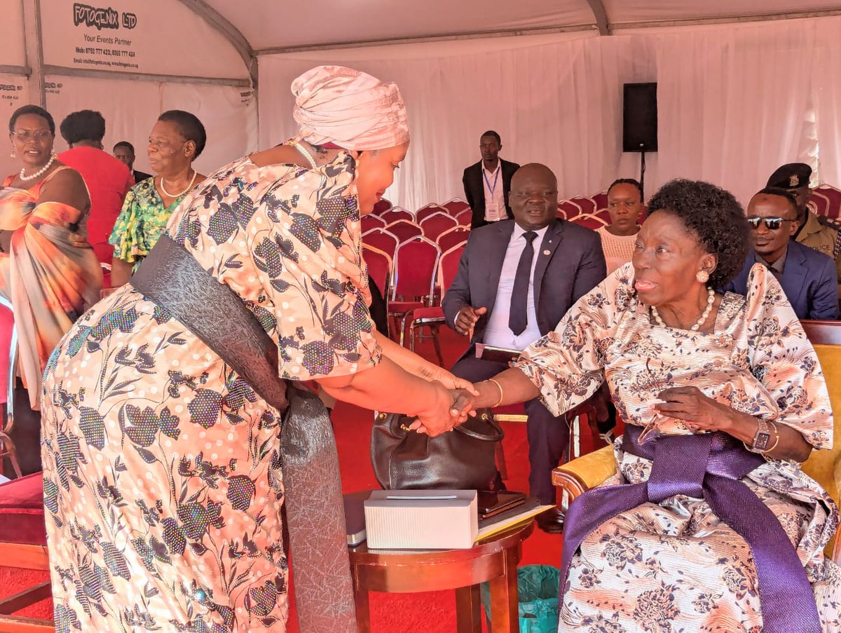 BusogaConsorti1's tweet photo. Arrival of Mama Rt. Hon. @RebeccaKadagaUG, 1st Deputy Prime Minister and Minister for East African Community Affairs, and Rt. Hon. @Rukianakadama , 3rd Deputy Prime Minister, at @LocalMayuge for the final regional prayers of the 2026 #BusogaPrayerWeek. https://t.co/82XPHKsv5Y