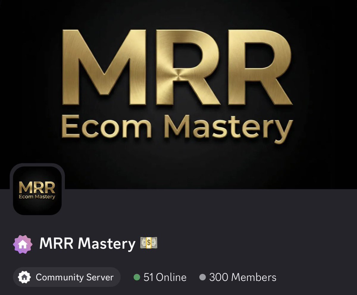 mrbrandowner's tweet photo. One of my greatest achievements this year, next to our brands, is building my own community called MRR Ecom Mastery together with @der_remo 

It was an idea I had at the beginning of this year: bring MRR brand owners together in one community and give them value they won't find anywhere else. We launched it in May 2026

A community that actually learns from founders who have built, lost and rebuilt in public

MRR Mastery has now reached 300 members. A community I built organically, just by posting on Instagram and YouTube

I can send a message in a group with 6-8 figure founders who are able to help me and each other out, and give updates on what is currently working in the space

This is how you stay on top of how quickly the ecom space is moving

We also have higher-up reps in the community from companies such as Slash, Aftersell, Checkout Champ, payment processors and more..

On top of that, we front-run our competition by updating the included masterclass on a bi-weekly basis. Everything on scaling your creative engine and mastering subscriptions for your brand on a deeper level

We've helped 42+ founders build their MRR brand from $0, with everyone scaling to 6 figures a month, and even greater results like clients scaling to $2.5M in 90 days

The results speak for themselves. An even better feeling is that when people ask about me, they can only vouch for the great stuff and how we helped them scale

So much more to come