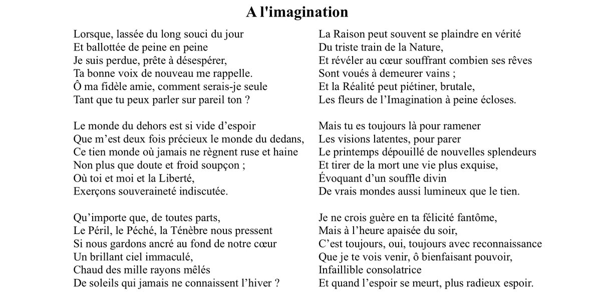 _JeanSeb_'s tweet photo. Quand quelques vers te font découvrir la #poésie d'Emily Brontë 😍 Merci @ermite2917.
Et après quelques recherches j'ai aussi trouvé ce magnifique poème sur l' #imagination : 
#Lire #Livre #Poème #Partage #Librairie #Brontë 
Traduction : Pierre Leyris. https://t.co/a2Wh4ZGdSW