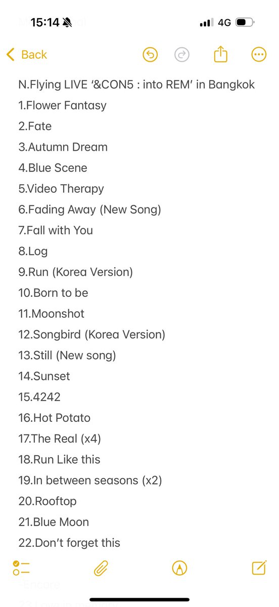 khunraha's tweet photo. 260926 N.Flying LIVE ‘&amp;CON5 : into REM’ Into REM In Bangkok -setlist

#NFlying #엔플라잉 #into_REM_in_BKK https://t.co/TgXUQnYymu