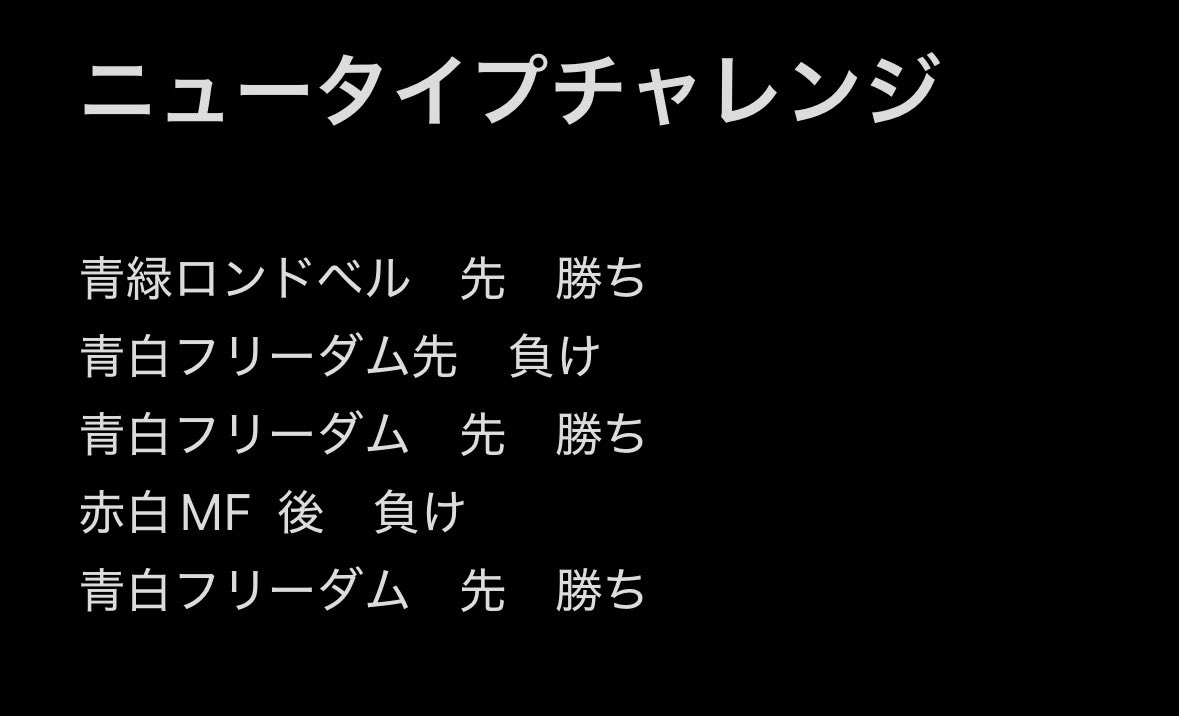 hirarsenalbase's tweet photo. ニュータイプチャレンジ3-2！
160位までバナージもらえる中で177位。
2戦目負けたの悔しい。精進 https://t.co/jSz2CmP25z